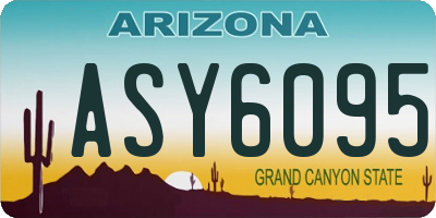 AZ license plate ASY6095