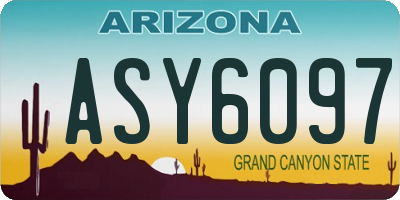 AZ license plate ASY6097
