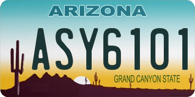AZ license plate ASY6101