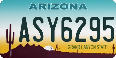 AZ license plate ASY6295