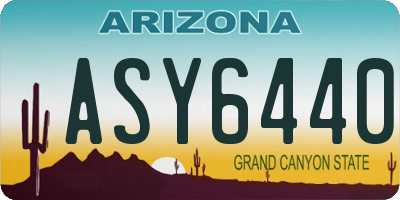 AZ license plate ASY6440