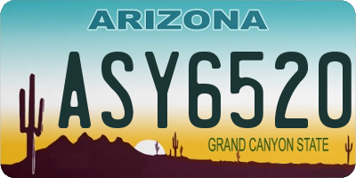 AZ license plate ASY6520