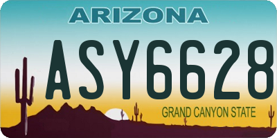 AZ license plate ASY6628