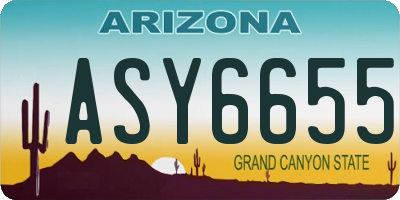 AZ license plate ASY6655