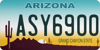 AZ license plate ASY6900