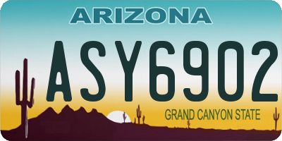AZ license plate ASY6902