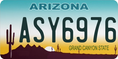 AZ license plate ASY6976