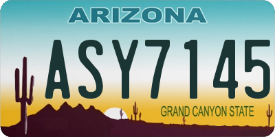 AZ license plate ASY7145