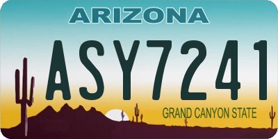 AZ license plate ASY7241