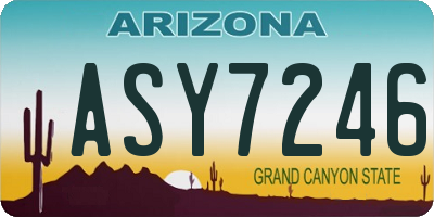 AZ license plate ASY7246