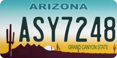 AZ license plate ASY7248