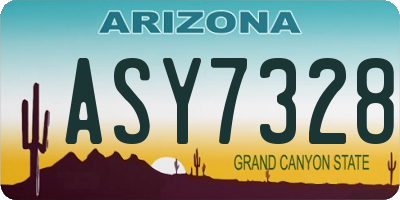 AZ license plate ASY7328