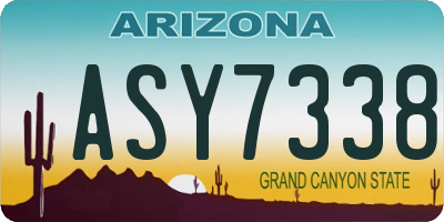 AZ license plate ASY7338
