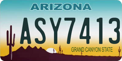 AZ license plate ASY7413