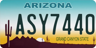 AZ license plate ASY7440