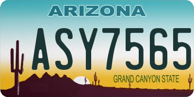 AZ license plate ASY7565