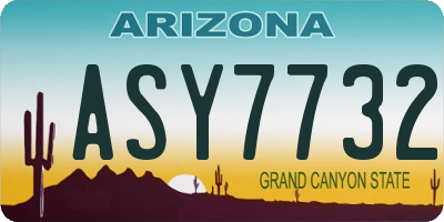 AZ license plate ASY7732