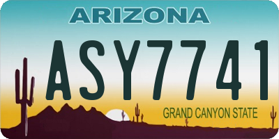 AZ license plate ASY7741
