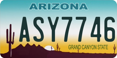 AZ license plate ASY7746