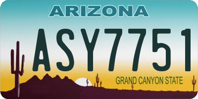 AZ license plate ASY7751