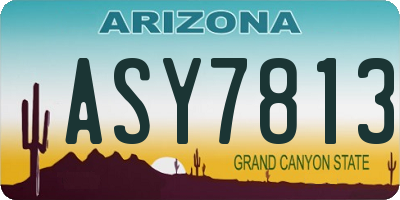 AZ license plate ASY7813
