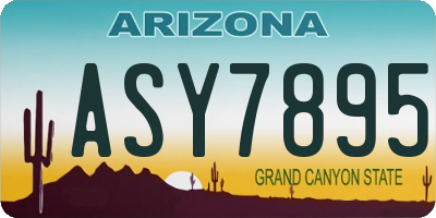 AZ license plate ASY7895