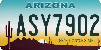 AZ license plate ASY7902