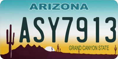 AZ license plate ASY7913
