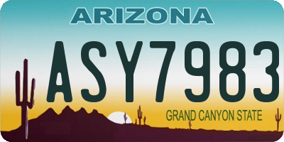 AZ license plate ASY7983