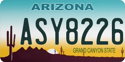 AZ license plate ASY8226