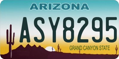 AZ license plate ASY8295