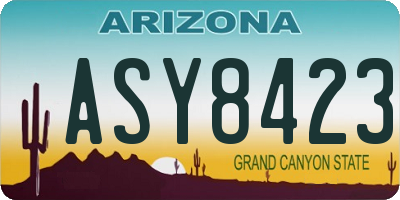 AZ license plate ASY8423