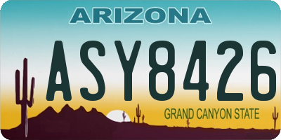 AZ license plate ASY8426
