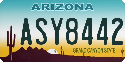 AZ license plate ASY8442
