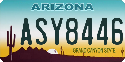AZ license plate ASY8446