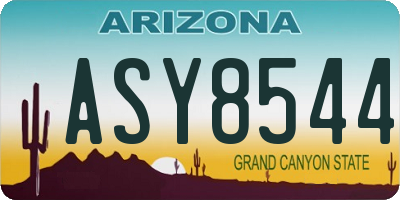 AZ license plate ASY8544