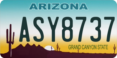 AZ license plate ASY8737