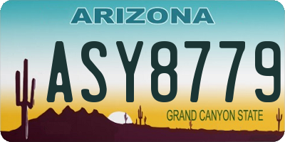AZ license plate ASY8779