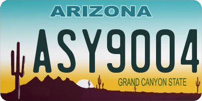 AZ license plate ASY9004