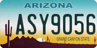 AZ license plate ASY9056
