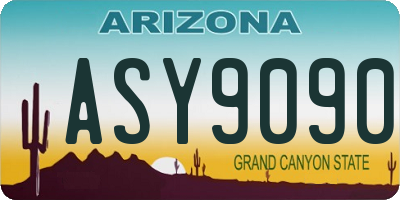 AZ license plate ASY9090
