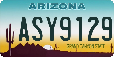 AZ license plate ASY9129