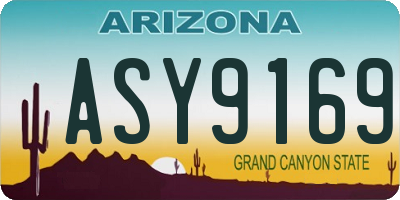 AZ license plate ASY9169