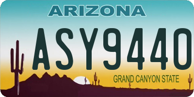 AZ license plate ASY9440