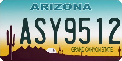 AZ license plate ASY9512