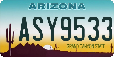 AZ license plate ASY9533