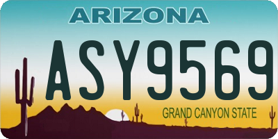 AZ license plate ASY9569