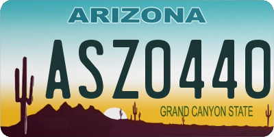 AZ license plate ASZ0440