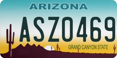 AZ license plate ASZ0469
