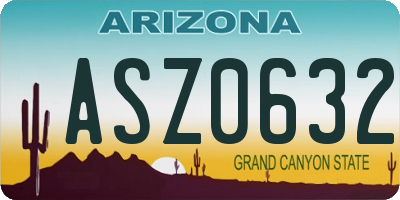AZ license plate ASZ0632